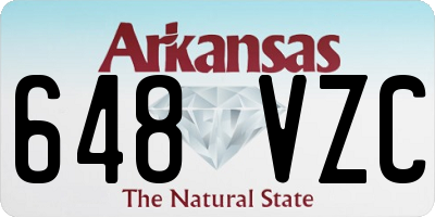 AR license plate 648VZC