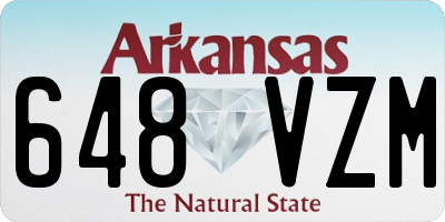 AR license plate 648VZM