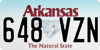 AR license plate 648VZN