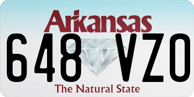 AR license plate 648VZO