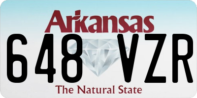 AR license plate 648VZR