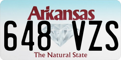 AR license plate 648VZS
