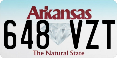 AR license plate 648VZT