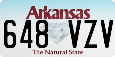 AR license plate 648VZV