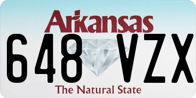 AR license plate 648VZX