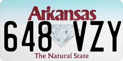 AR license plate 648VZY