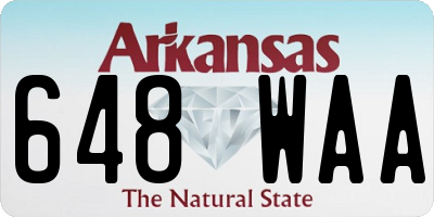 AR license plate 648WAA