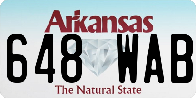 AR license plate 648WAB