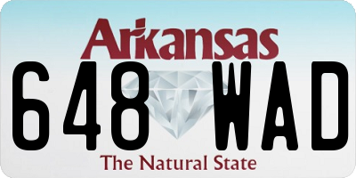 AR license plate 648WAD