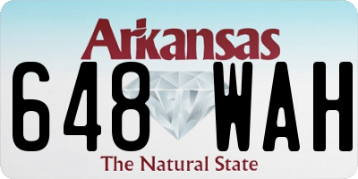 AR license plate 648WAH