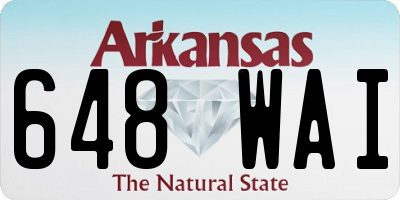 AR license plate 648WAI