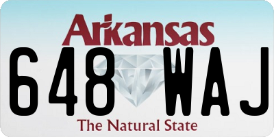 AR license plate 648WAJ