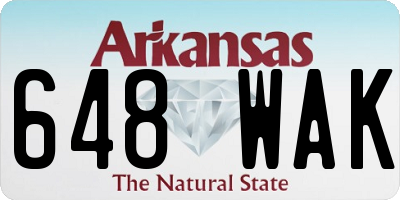 AR license plate 648WAK