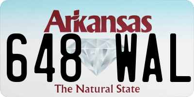 AR license plate 648WAL