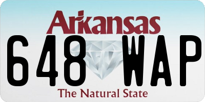 AR license plate 648WAP