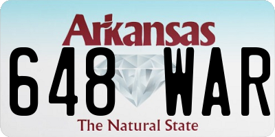 AR license plate 648WAR