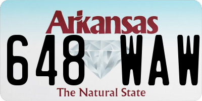 AR license plate 648WAW