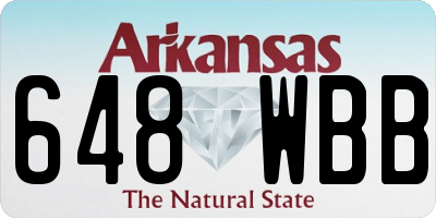 AR license plate 648WBB