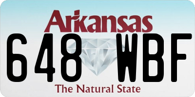 AR license plate 648WBF