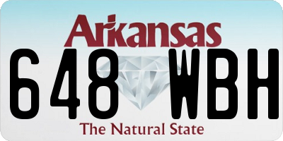 AR license plate 648WBH