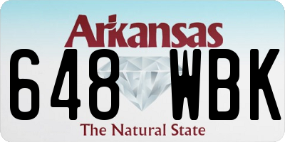 AR license plate 648WBK