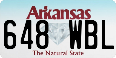 AR license plate 648WBL