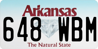 AR license plate 648WBM