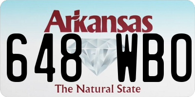 AR license plate 648WBO