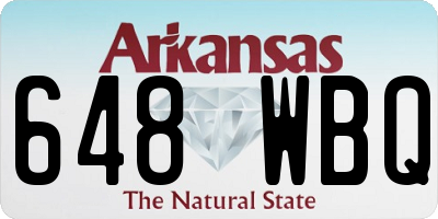 AR license plate 648WBQ