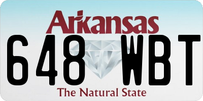 AR license plate 648WBT