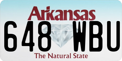 AR license plate 648WBU
