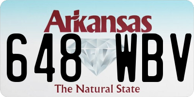 AR license plate 648WBV