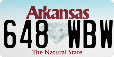 AR license plate 648WBW