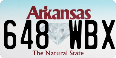 AR license plate 648WBX