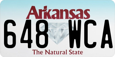 AR license plate 648WCA