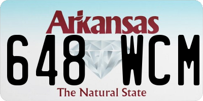 AR license plate 648WCM