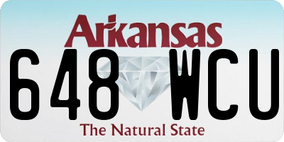 AR license plate 648WCU