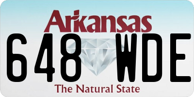AR license plate 648WDE