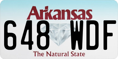 AR license plate 648WDF