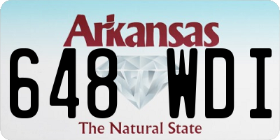 AR license plate 648WDI