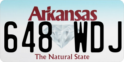 AR license plate 648WDJ
