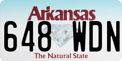 AR license plate 648WDN
