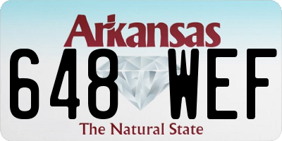 AR license plate 648WEF