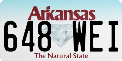 AR license plate 648WEI