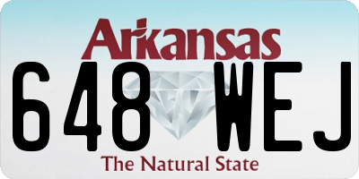 AR license plate 648WEJ