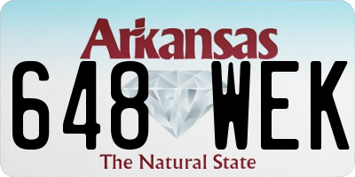 AR license plate 648WEK