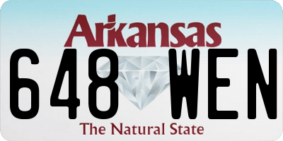 AR license plate 648WEN