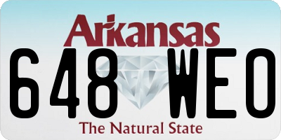 AR license plate 648WEO