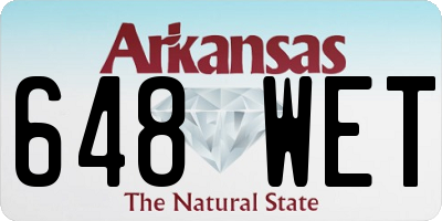 AR license plate 648WET
