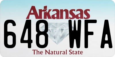 AR license plate 648WFA
